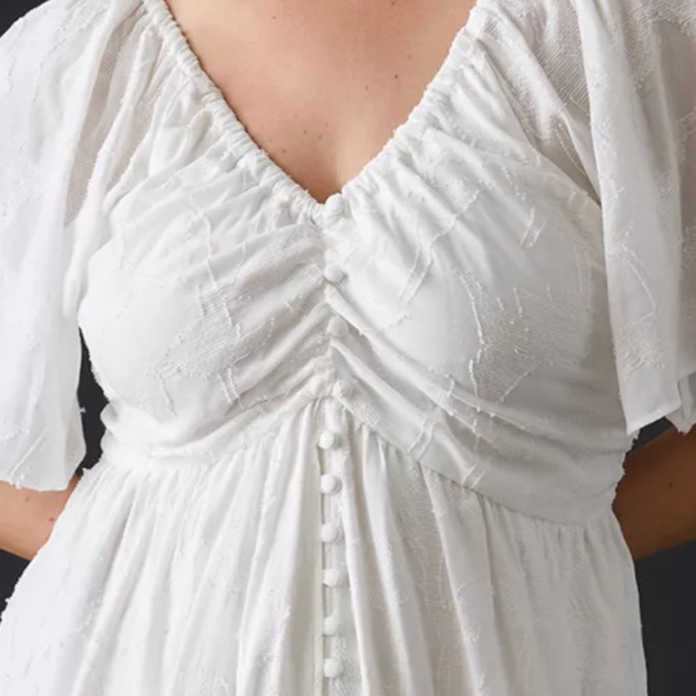 Maxi White Tiered Dress With CutOut Back